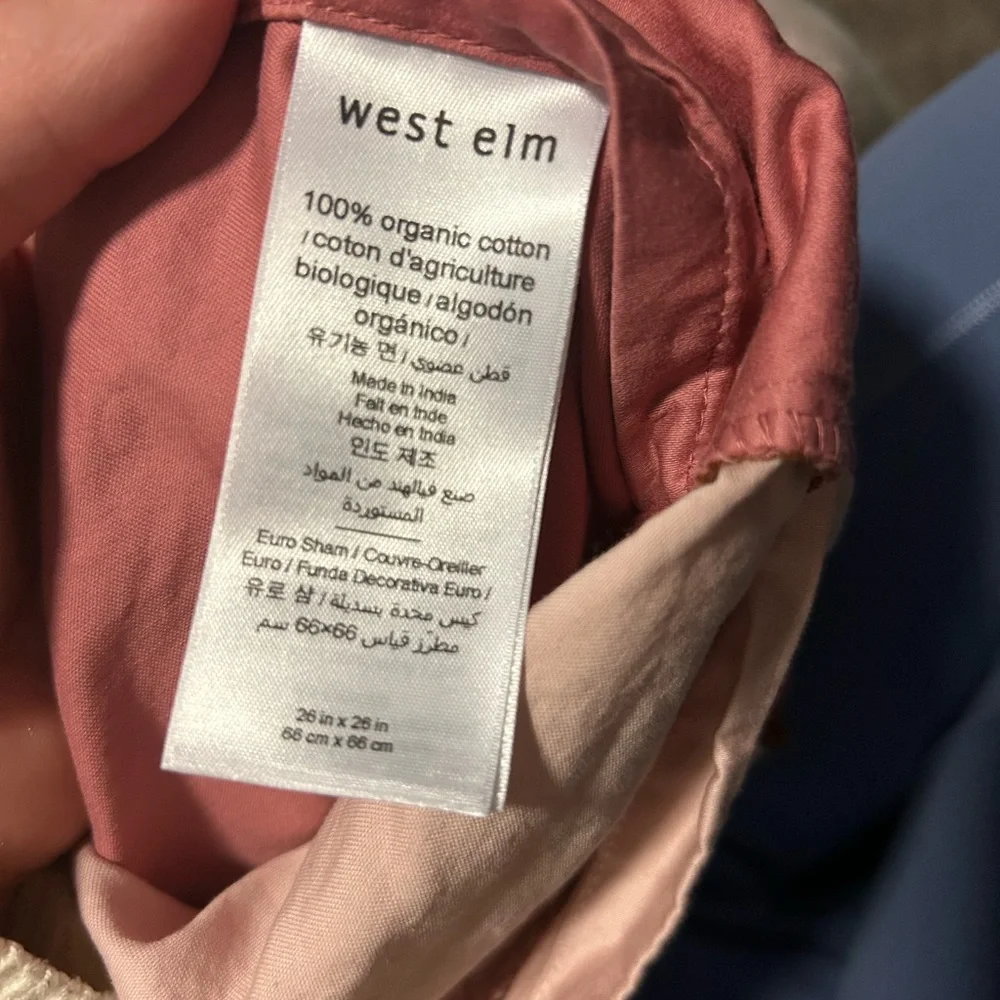 West Elm Two Toned Pink Euro Sham